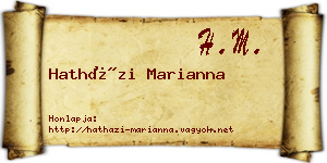 Hatházi Marianna névjegykártya